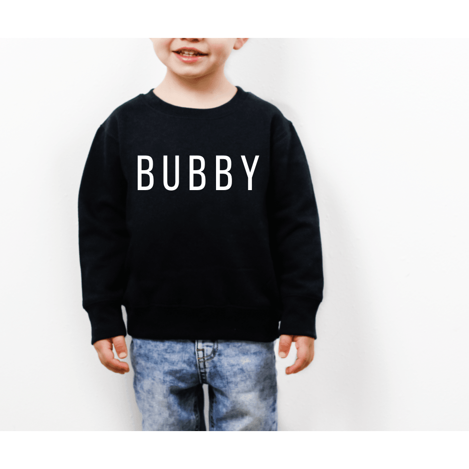 Bubby Crewneck | Black | Kid's Sweatshirt – becauseofadi