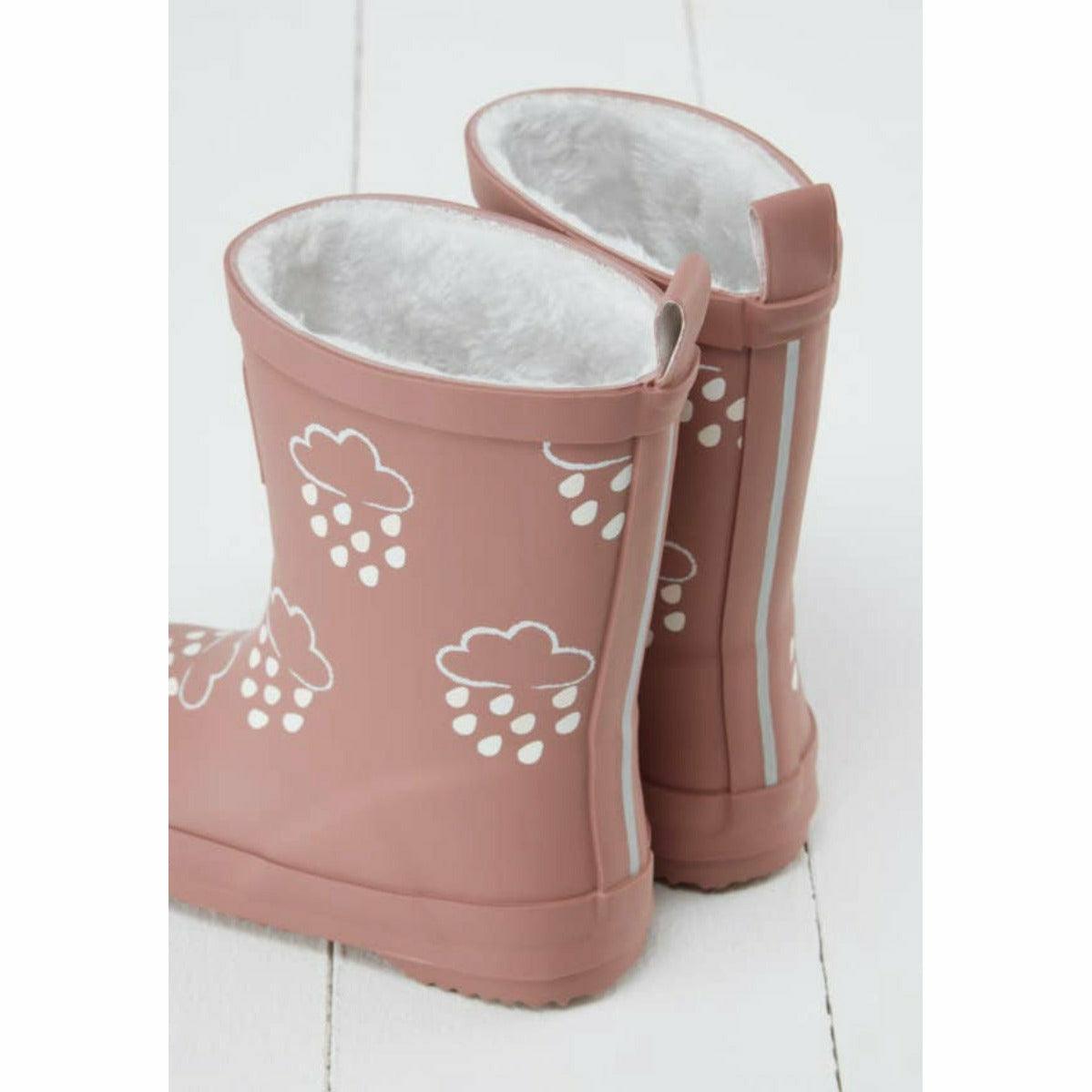 Grass & Air | Color Changing Kids Winter Rain Boots | Kid's Winter Welly | Fleece Lined Rain Boots - becauseofadi