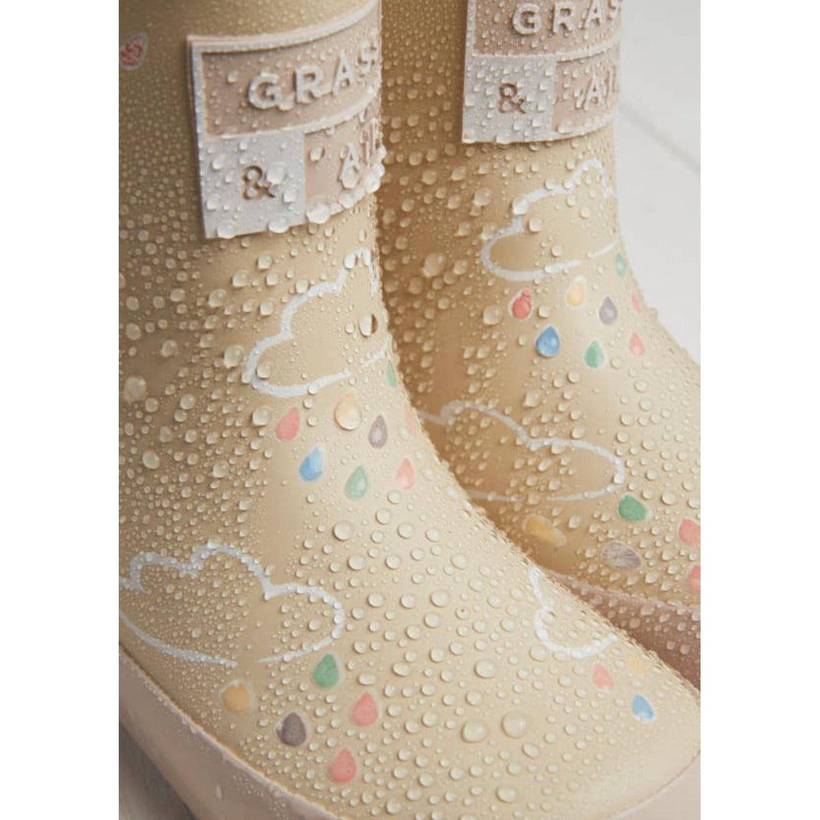 Grass & Air | Color Changing Kids Winter Rain Boots | Kid's Winter Welly | Fleece Lined Rain Boots - becauseofadi