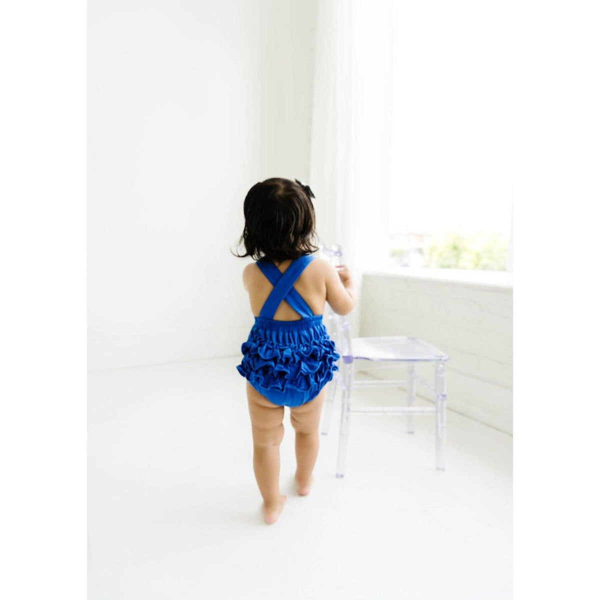 Ollie Jay | Isla Romper in Deep Sea | Blue Infant Romper - becauseofadi