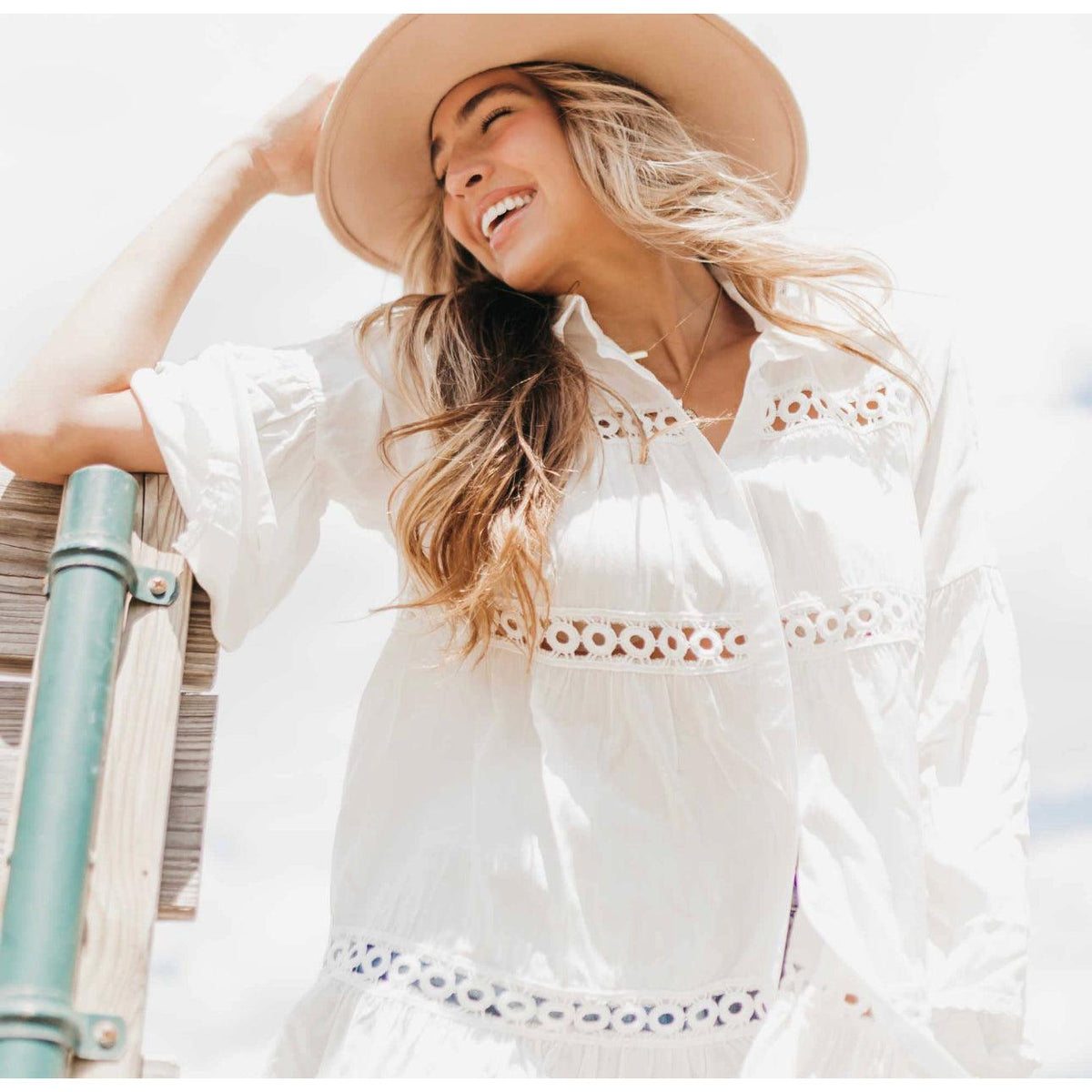 Sunny Days Button Up Beach Shirt | Women's | Pretty Simple - becauseofadi
