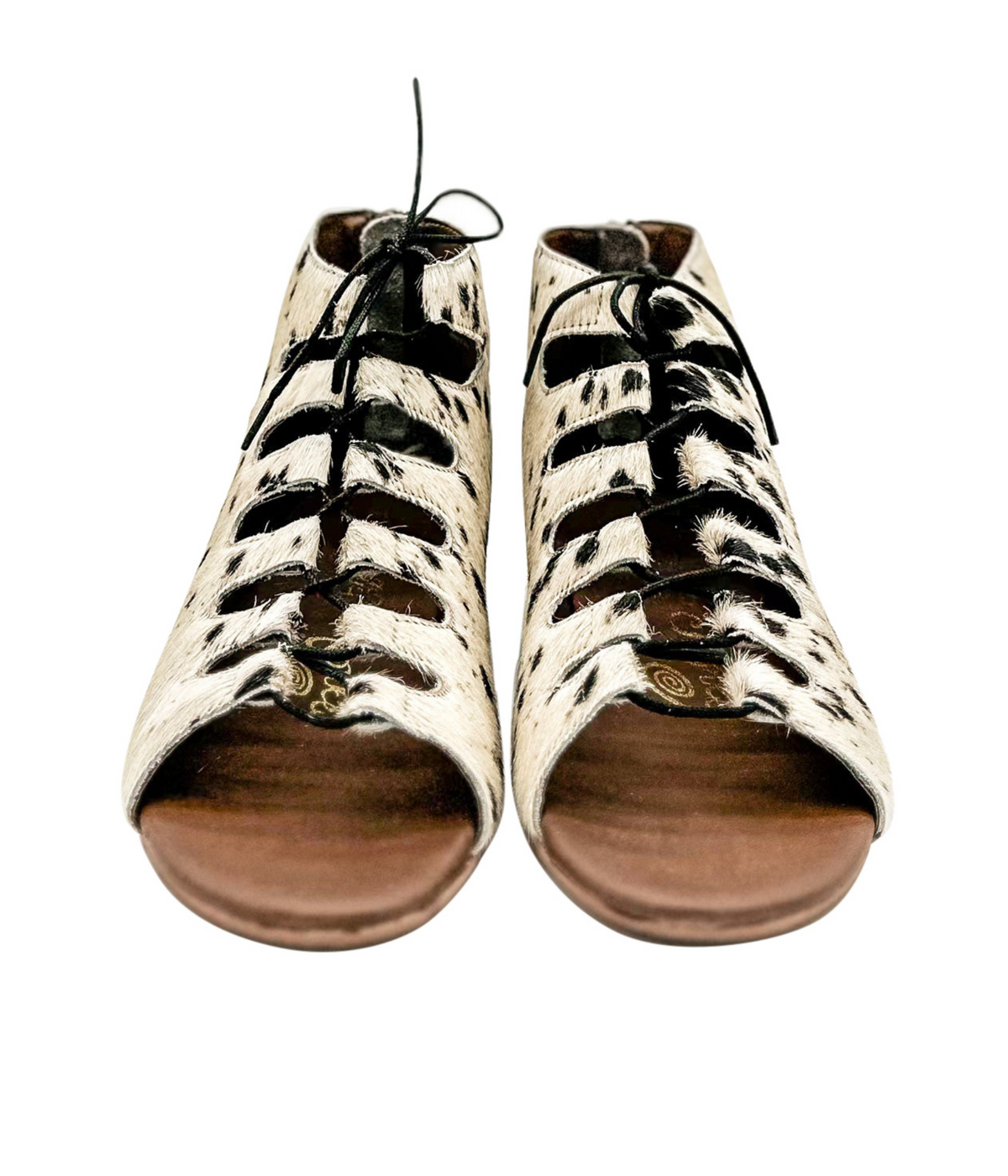 Nola Black & White Gladiator Sandals – Naughty Monkey