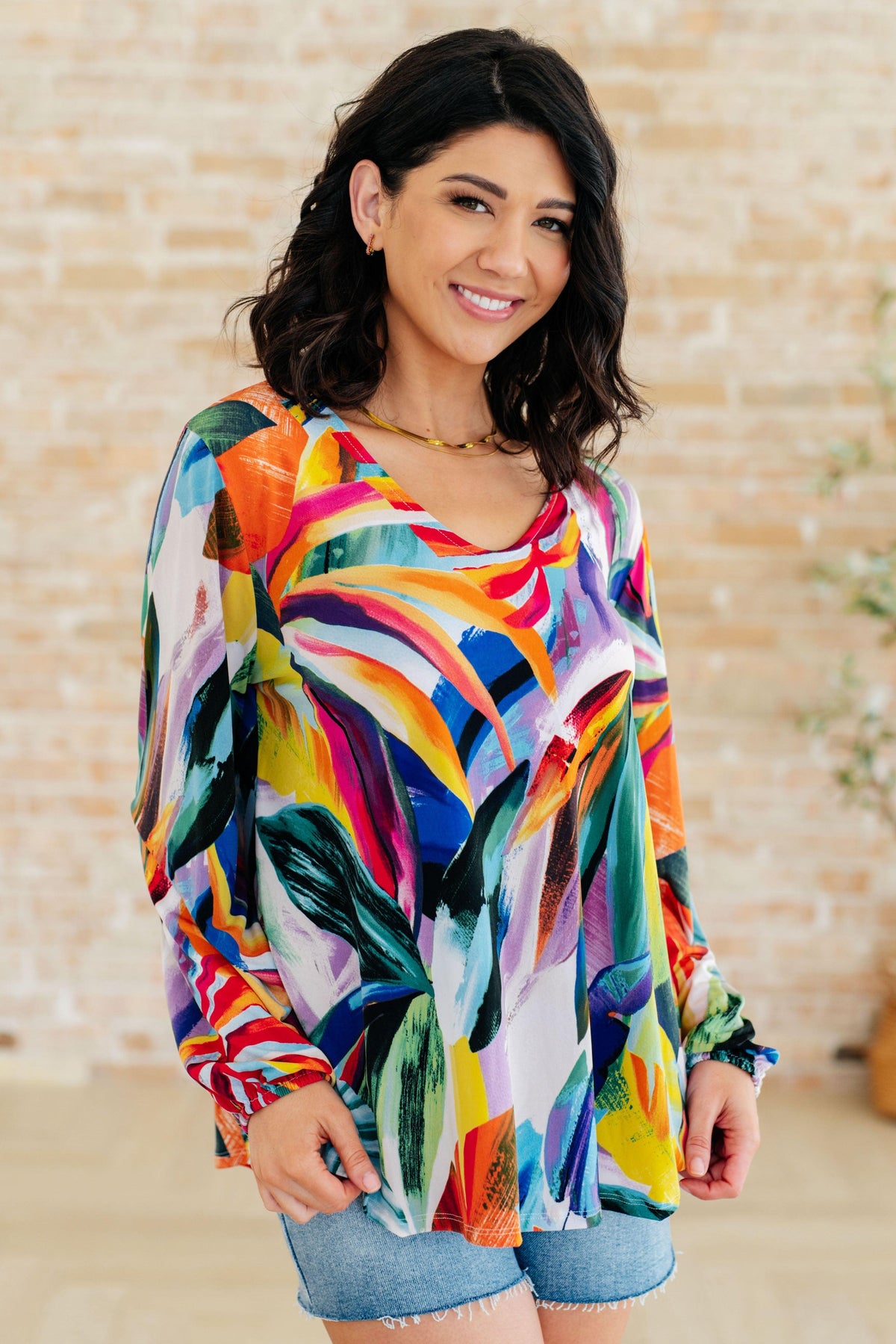 All Over The World Scoop Neck Blouse - becauseofadi