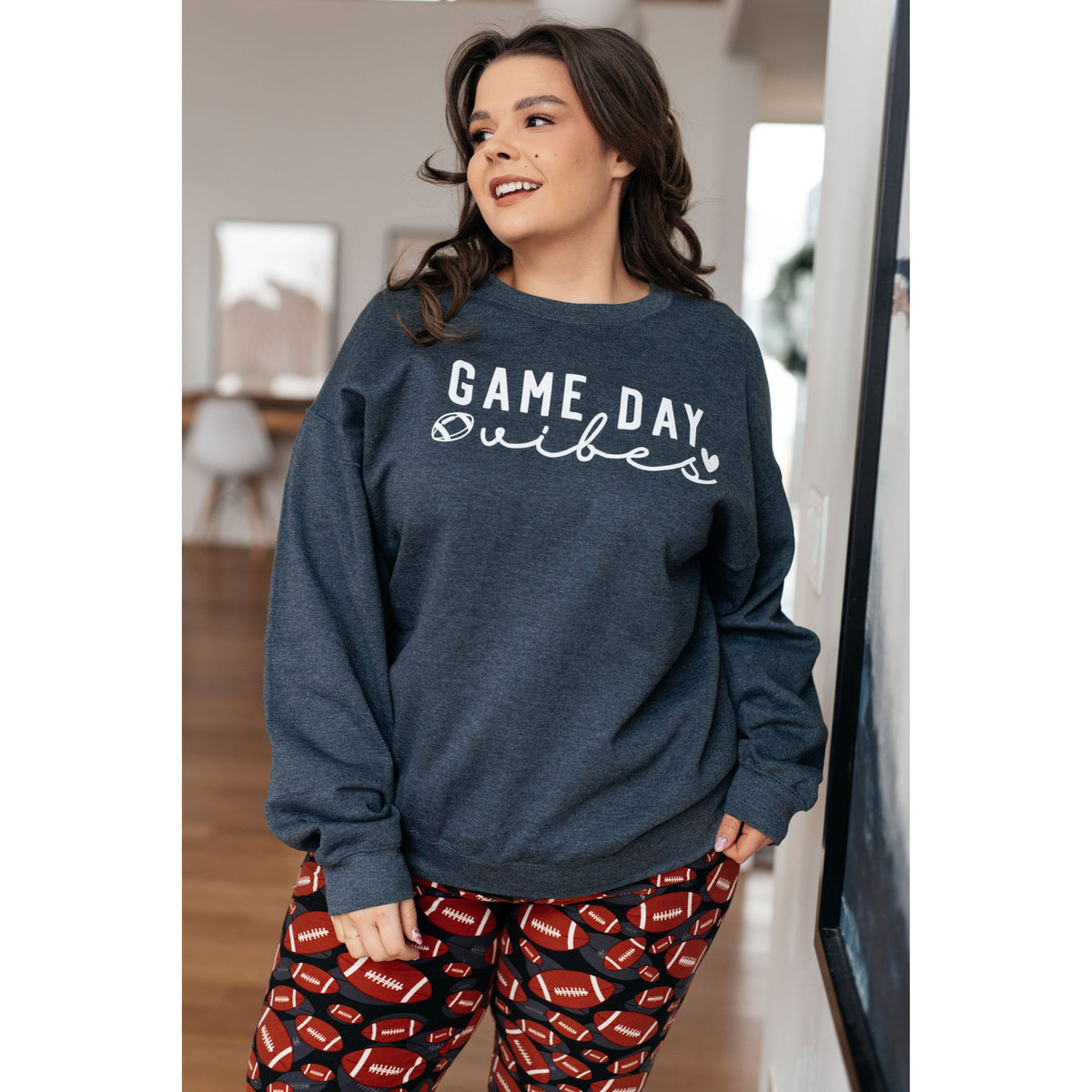 Women's Game Day Vibes Pullover in Gray