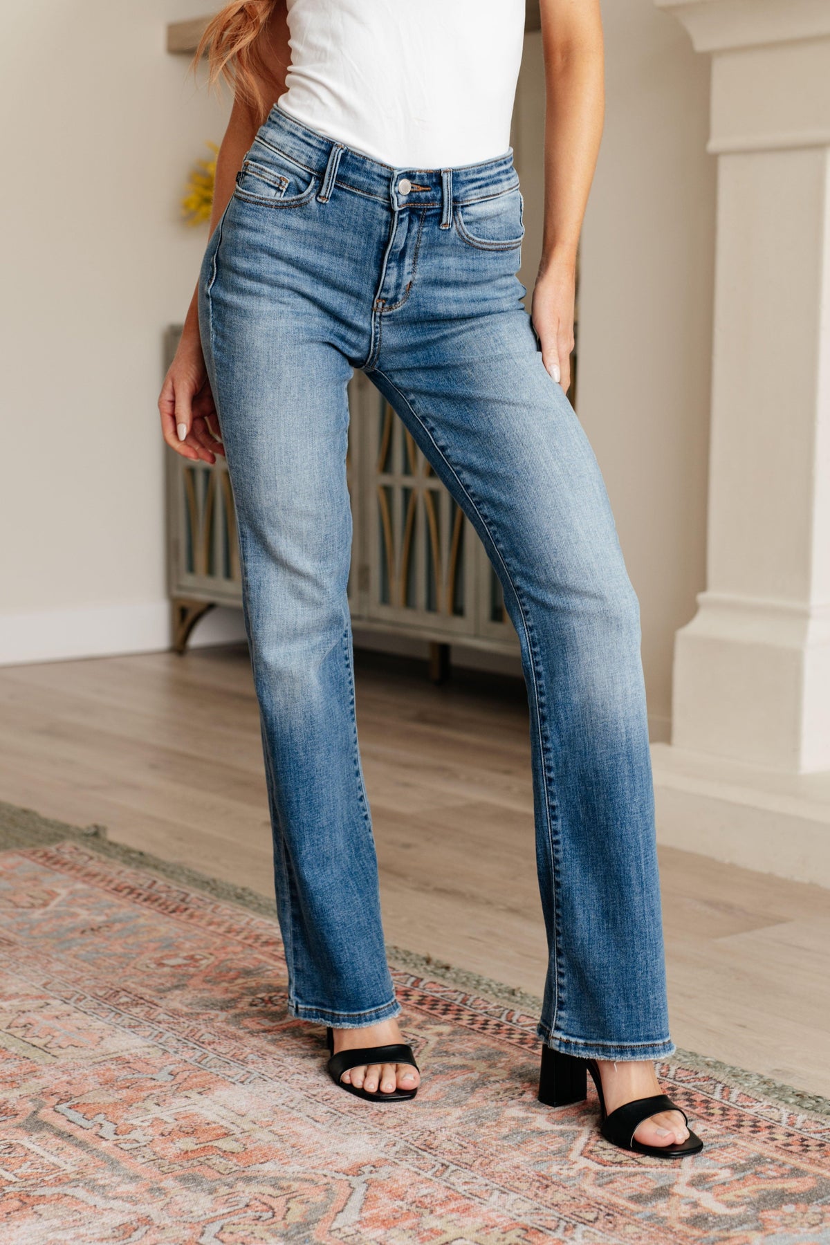 Genevieve Mid Rise Vintage Bootcut Jeans - becauseofadi
