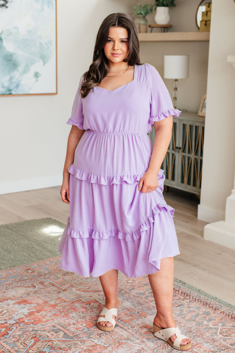 In My Carefree Era Tiered Ruffled Dress - becauseofadi