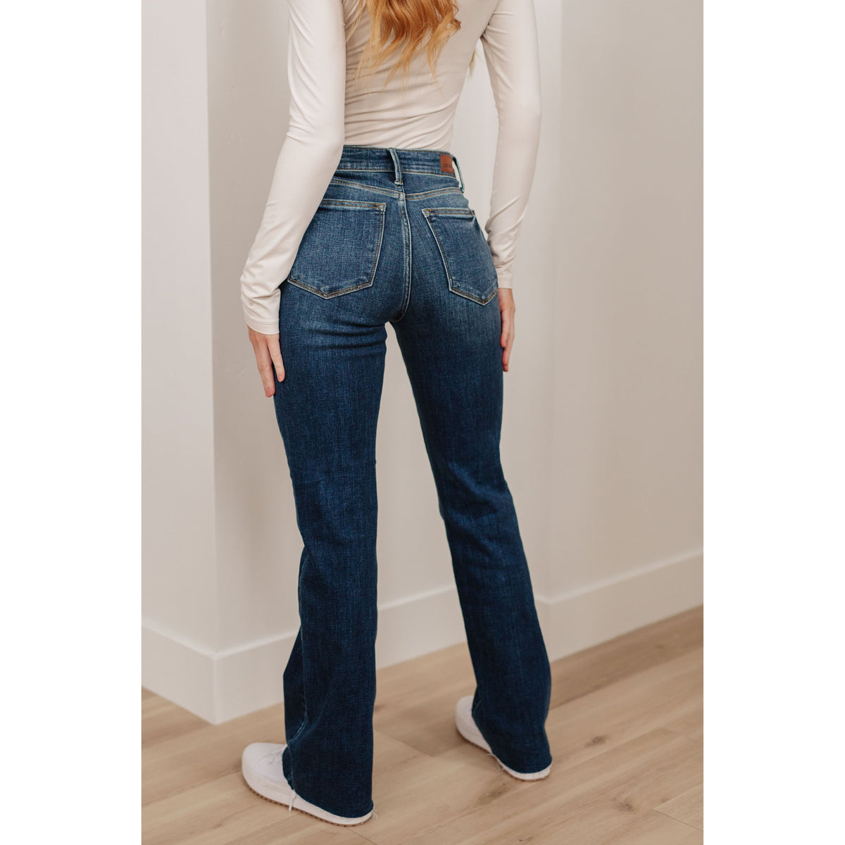 Judy Blue | Josephine Mid Rise Raw Hem Bootcut Jeans