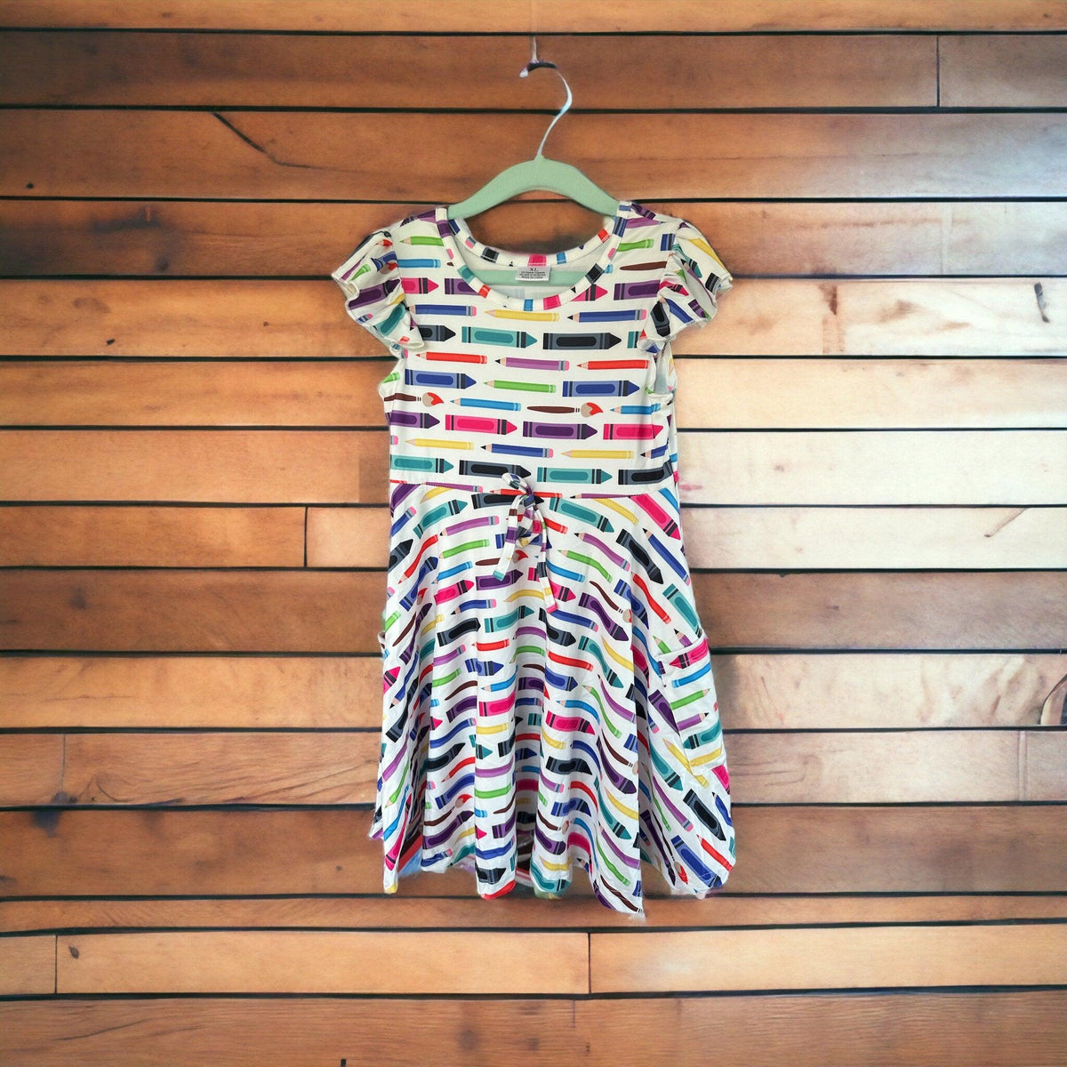 Girl's Back to School Pencil Twirl Dress | Multi-Color - becauseofadi