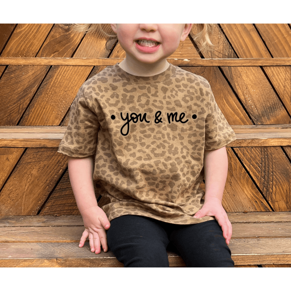 Girl's You and Me Brown Leopard Tee | Mommy and Me Tee - becauseofadi