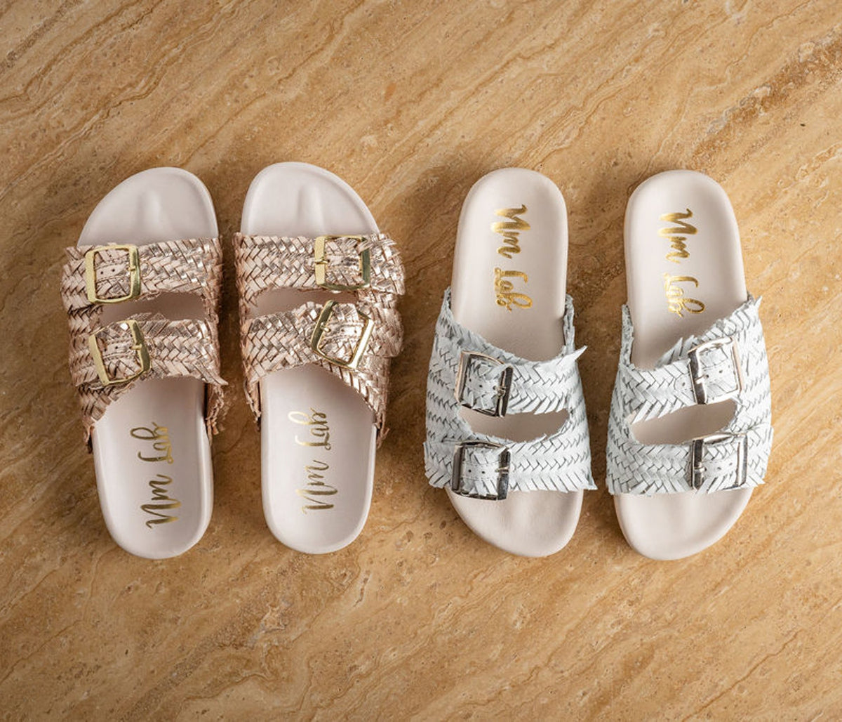 Intertwine White Woven Slide Sandals – Naughty Monkey