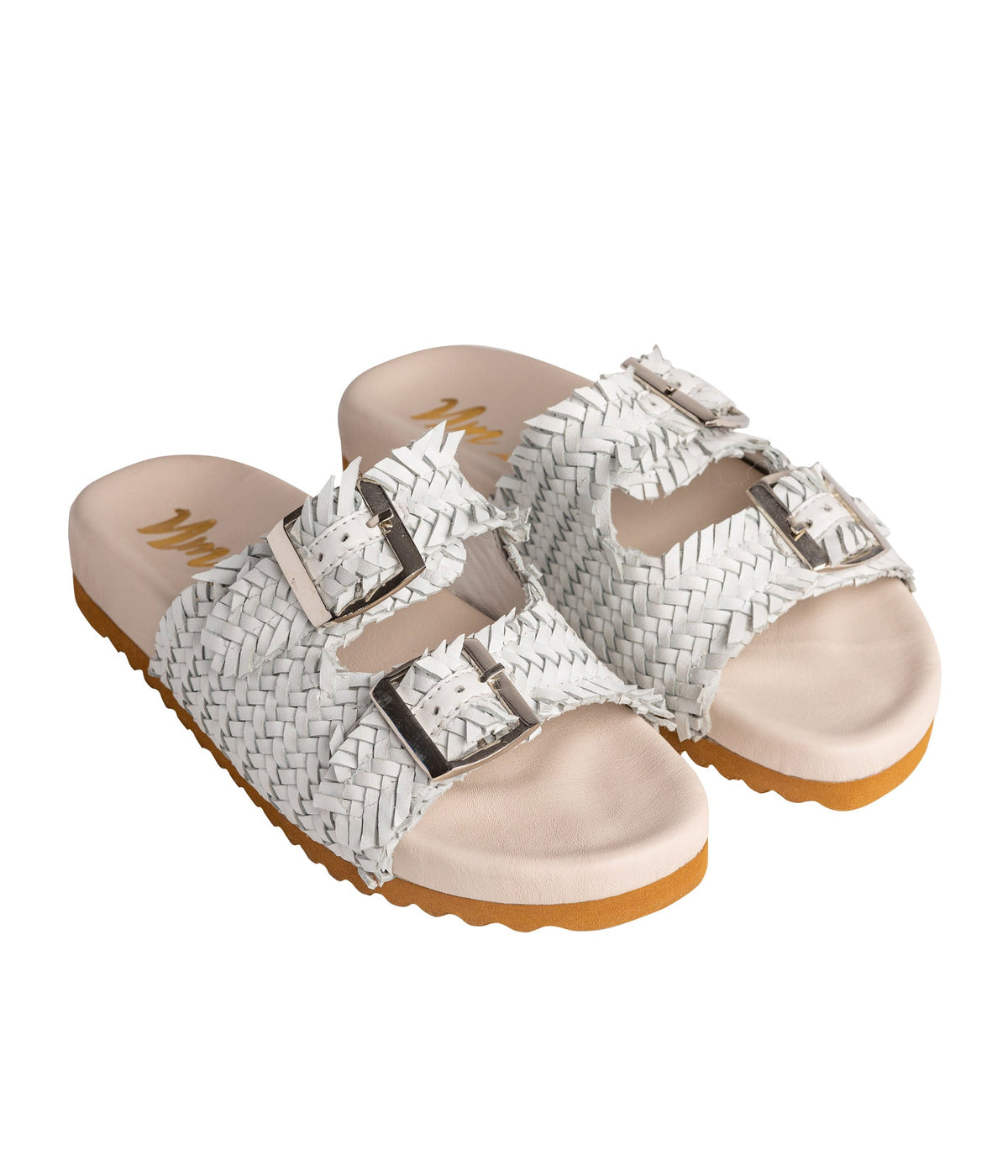Intertwine White Woven Slide Sandals – Naughty Monkey