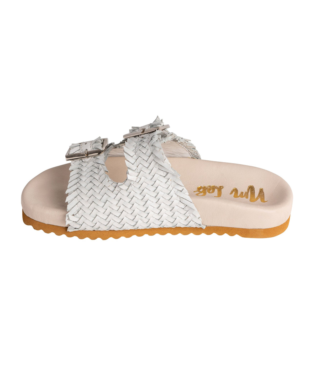Intertwine White Woven Slide Sandals – Naughty Monkey