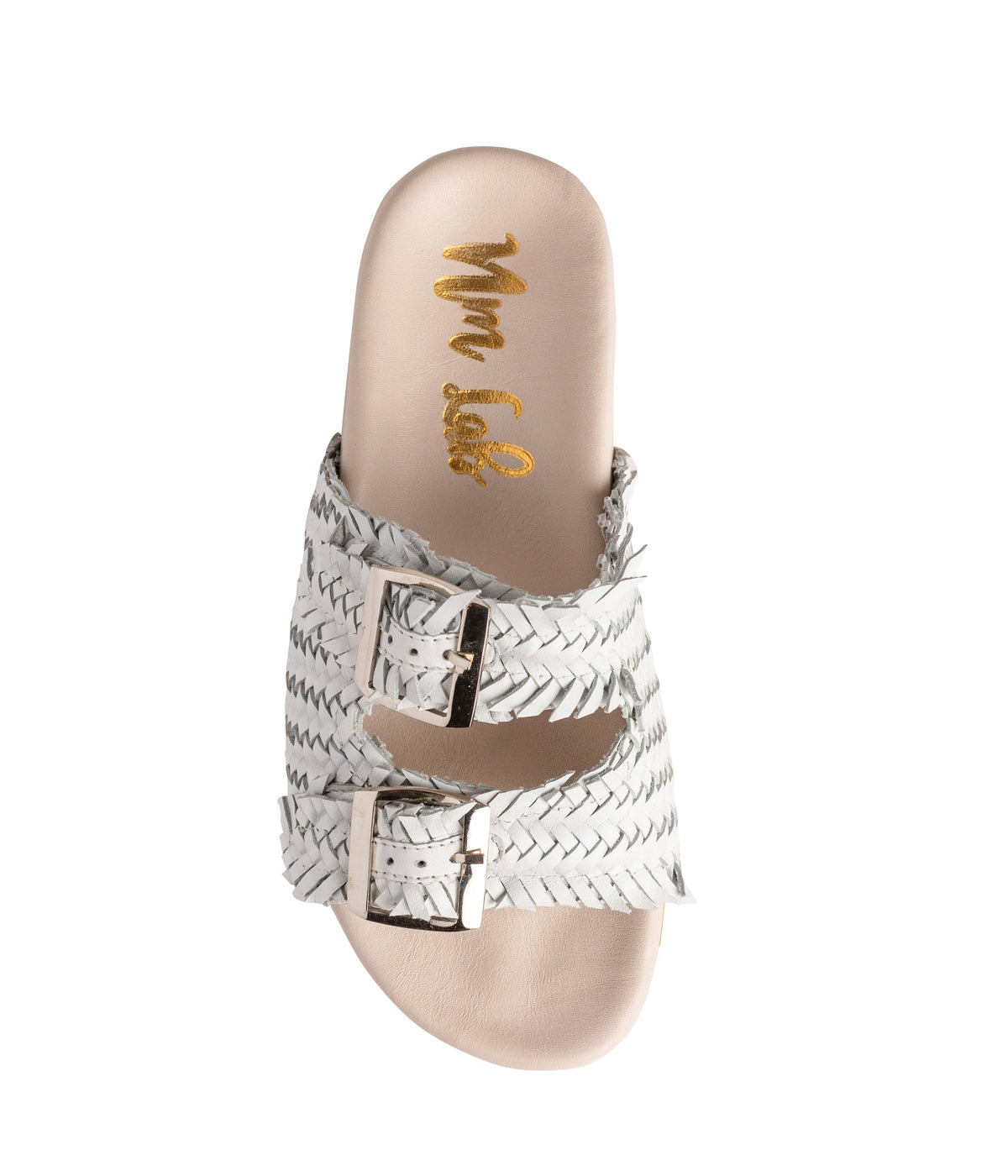 Intertwine White Woven Slide Sandals – Naughty Monkey