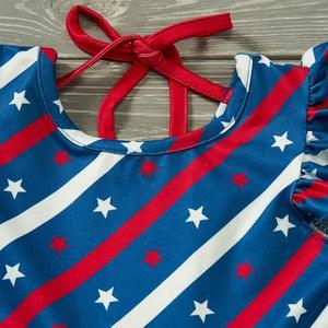 Girl's Stars + Stripes Ruffle Dress | Pete + Lucy - becauseofadi