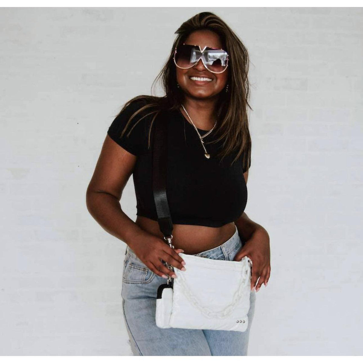 Women's Nova Nylon Chain Crossbody Bag | Pretty Simple - becauseofadi