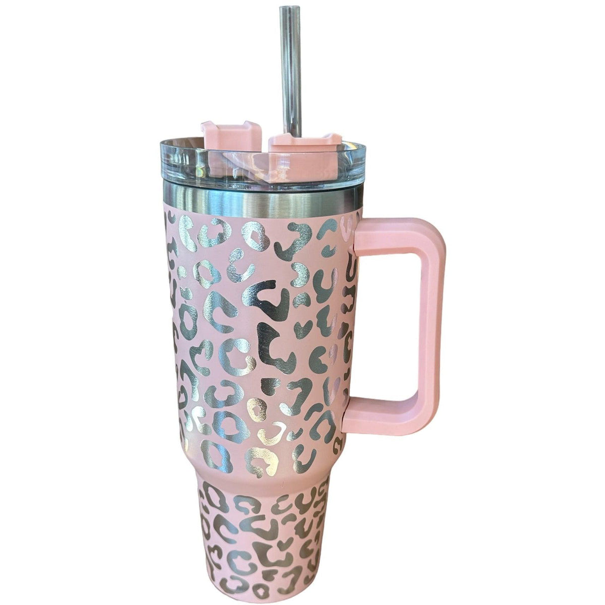 40 oz. Leopard Stainless Steel Quencher Tumbler