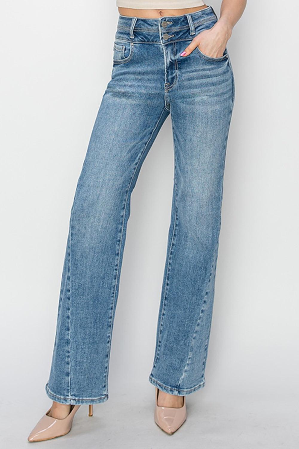 RISEN High Rise Ankle Straight Jeans - becauseofadi