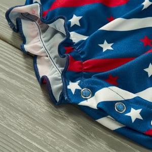 Stars + Stripes Girls Infant Romper | Pete + Lucy - becauseofadi