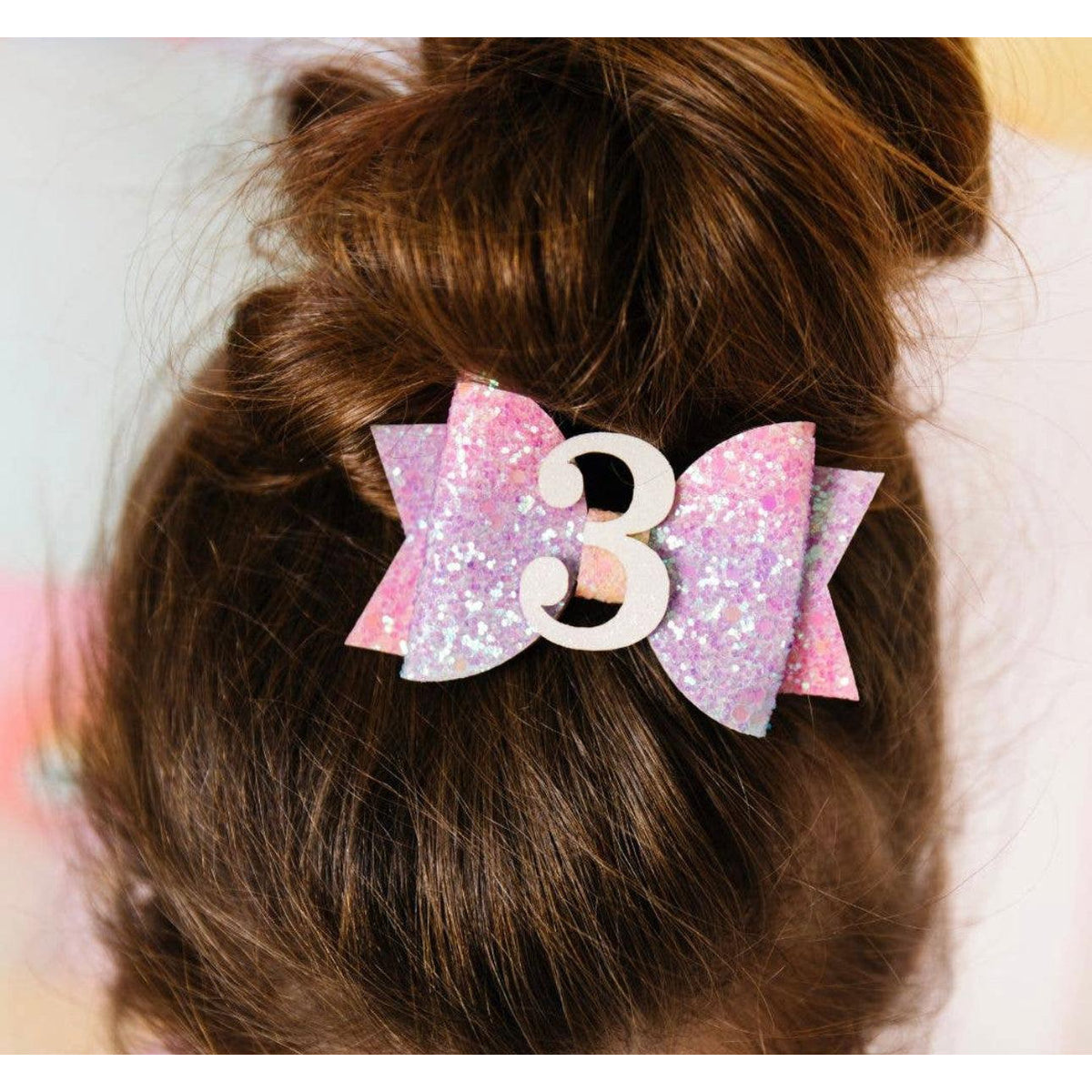 Pastel Rainbow Kids Birthday Hair Bow Clip | Sweet Wink - becauseofadi