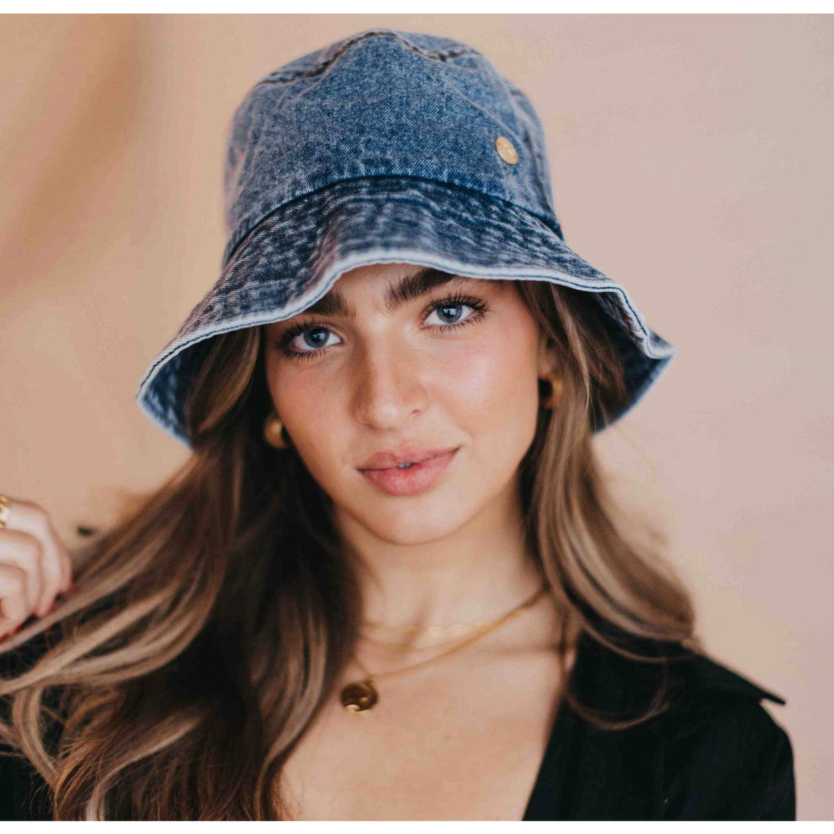 Women's Blue Denim Beach Please Bucket Hat | Pretty Simple - becauseofadi