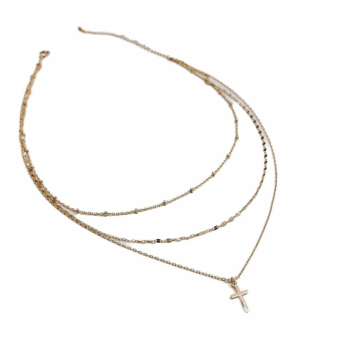 Women's Devoted Cross Layered Necklace | Pretty Simple - becauseofadi