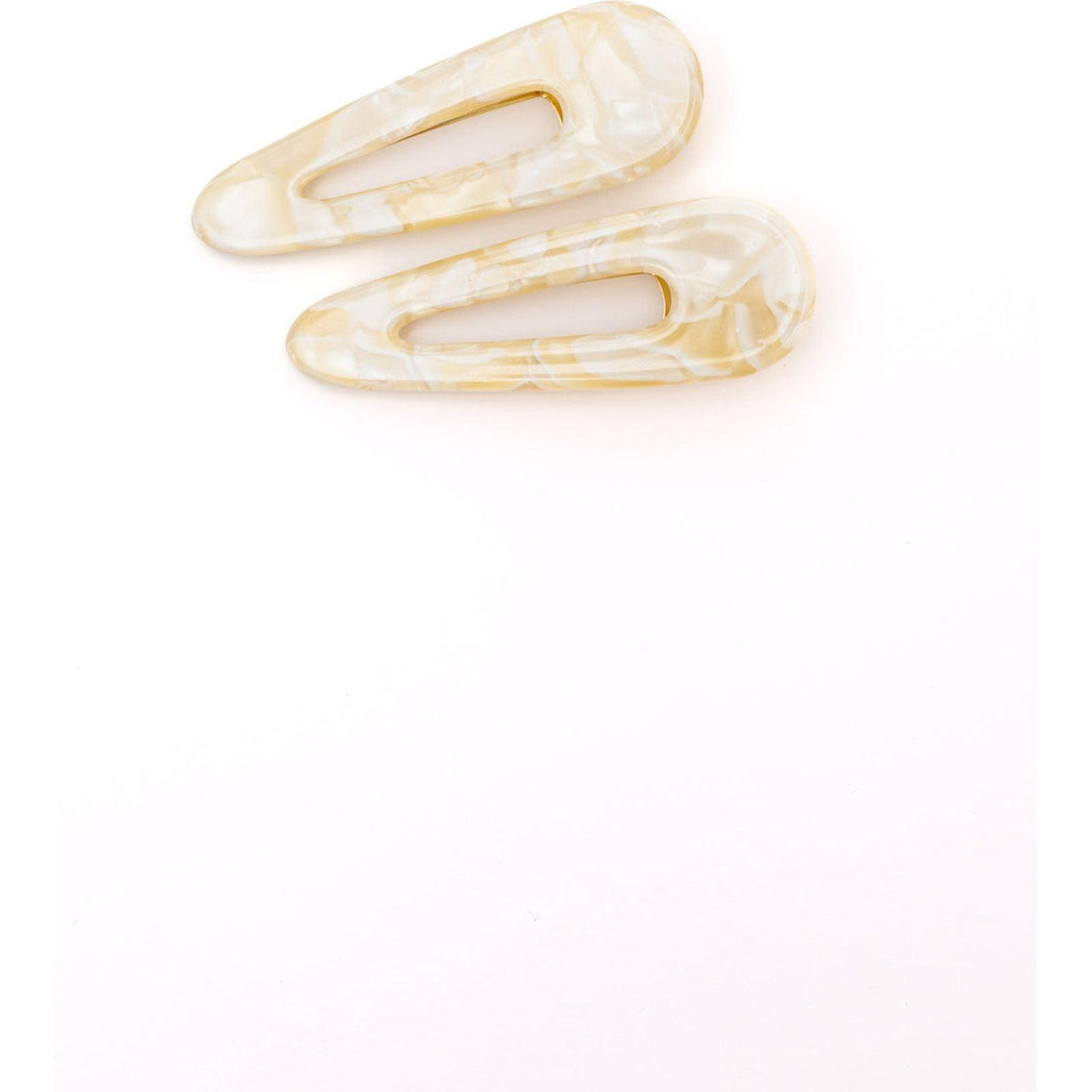 2 Pack Teardrop Hair Clip in Gold Shell - becauseofadi