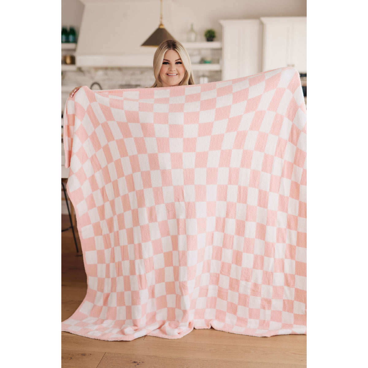 Cuddle Culture | Penny Blanket Single Cuddle Size in Pink Check