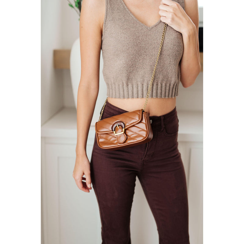 Classic Beauty Quilted Clutch in Brown - becauseofadi
