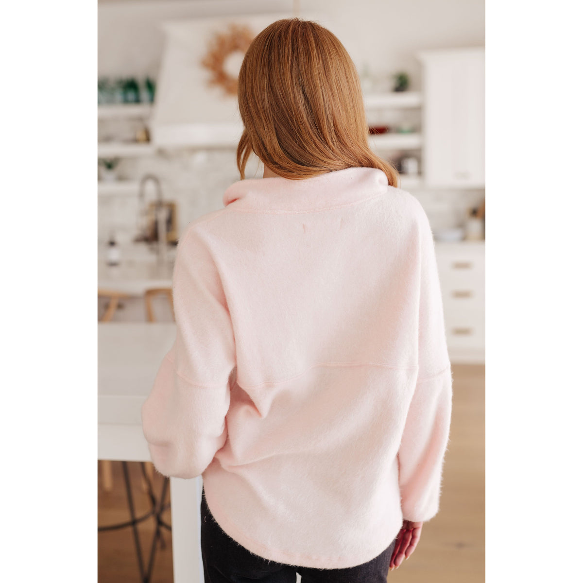 Women's Cozy Moment 1/2 Zip Pullover in Blush