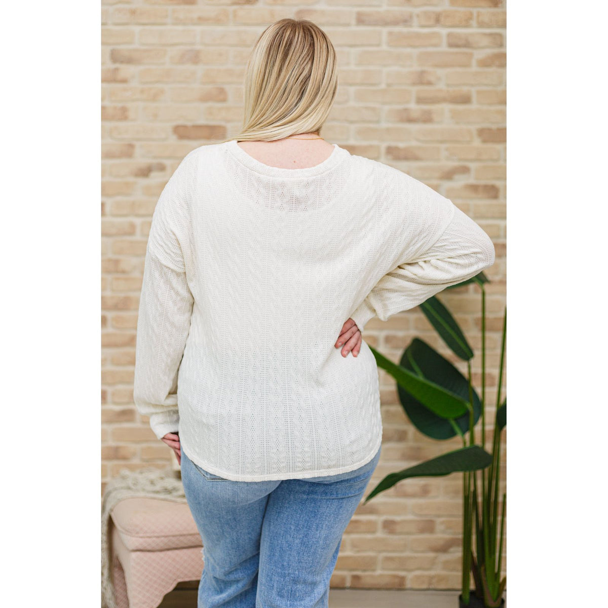 Keep Me Here Knit Sweater in Cream