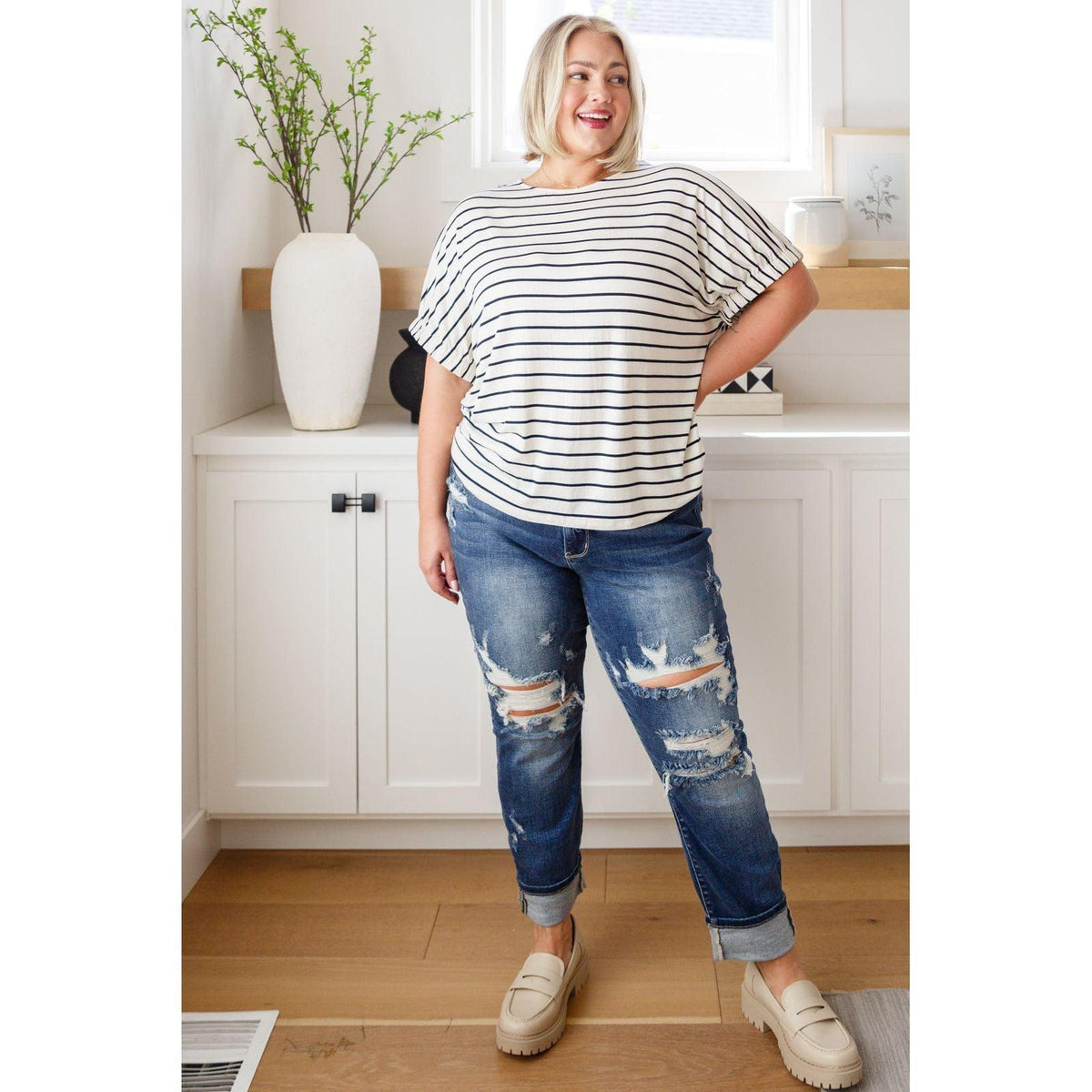 Much Ado About Nothing Striped Top - becauseofadi