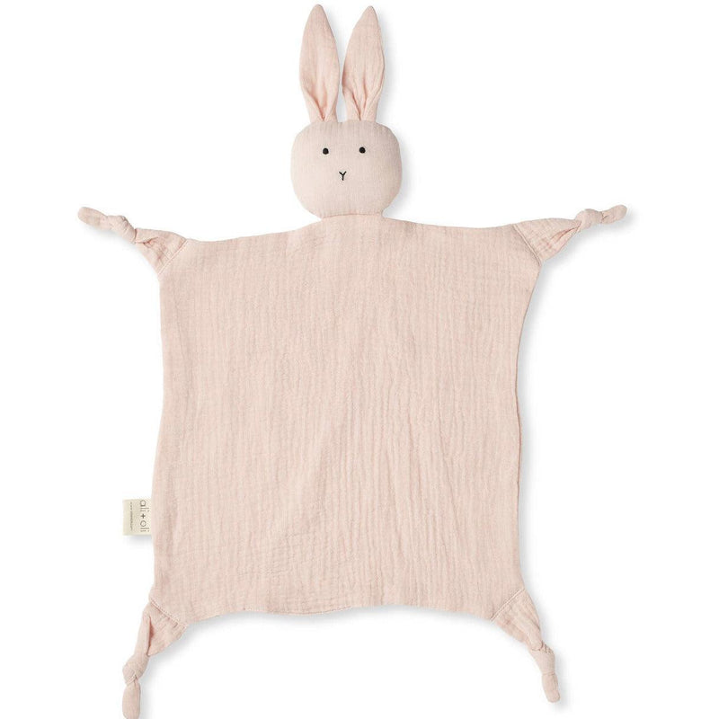 Ali & Oli | Pink Cuddle Security Muslin Infant Blanket | Bunny - becauseofadi