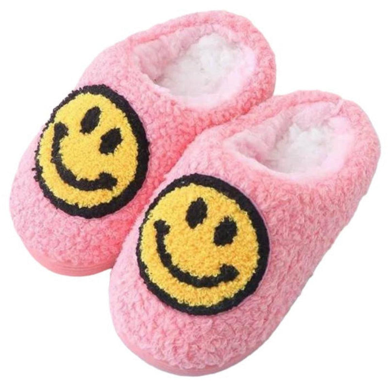 Babs + Birdie | Kid's Smile Slippers | Fluffy Cushion Slides | Retro Slides - becauseofadi