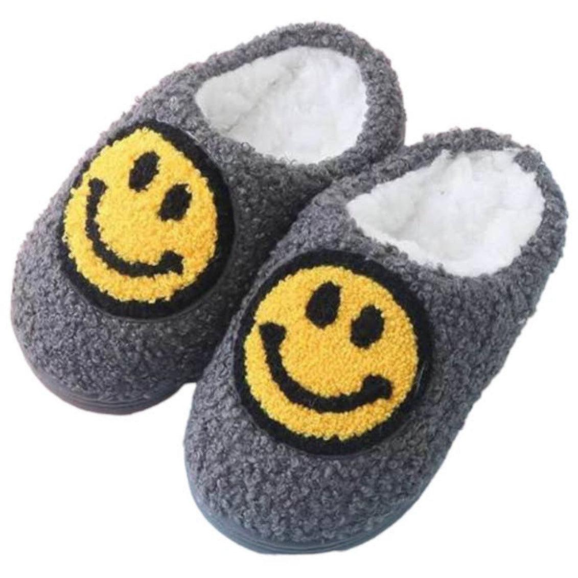 Babs + Birdie | Kid's Smile Slippers | Fluffy Cushion Slides | Retro Slides - becauseofadi