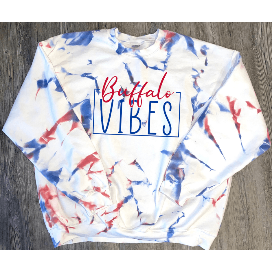 Buffalo Vibes Crewneck | Buffalo Bills | Women's Tie Dye Sweatshirt - becauseofadi