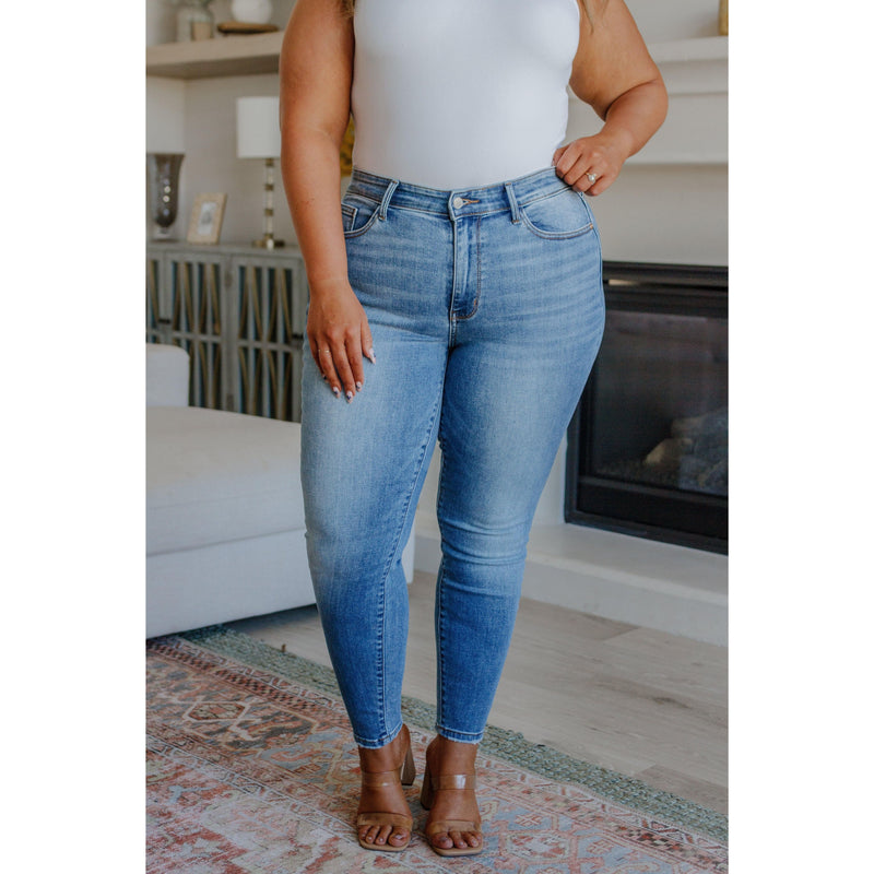 Catherine Mid Rise Vintage Skinny Jeans | Judy Blue - becauseofadi