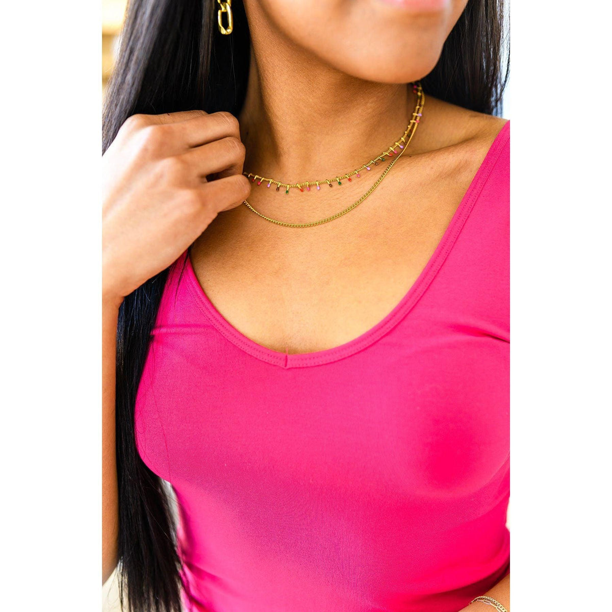 Colorful Palette Layered Necklace - becauseofadi