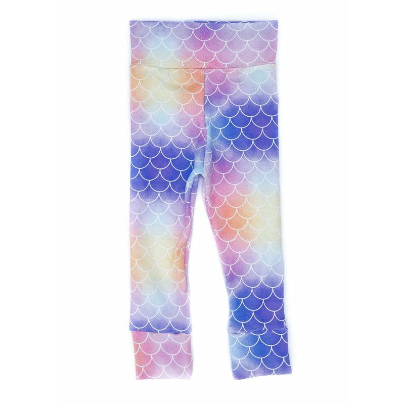 doodle & jack Mermaid Leggings | Girl's Pastel Leggings | Colorful Pants - becauseofadi