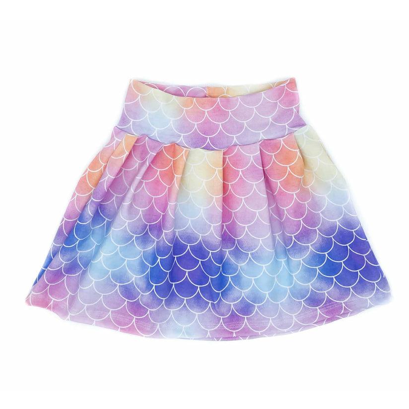 doodle & jack Pastel Mermaid Skirt | Girl's Colorful Skirt - becauseofadi