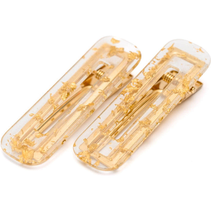Double Trouble 2 Pack Hair Clip in Gold Leaf - becauseofadi