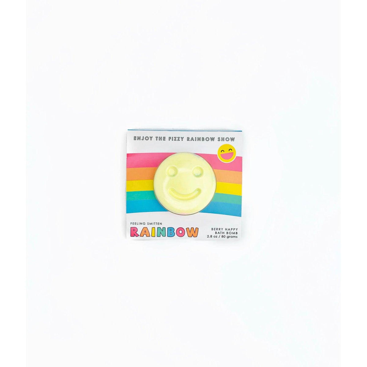 Feeling Smitten | Kids Rainbow Happy Face Bath Bomb - becauseofadi