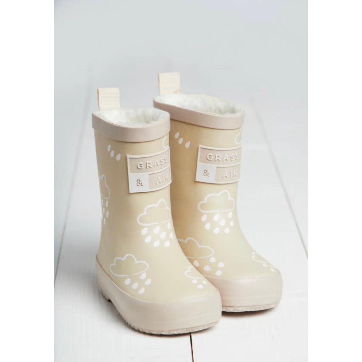 Grass & Air | Color Changing Kids Winter Rain Boots | Kid's Winter Welly | Fleece Lined Rain Boots - becauseofadi