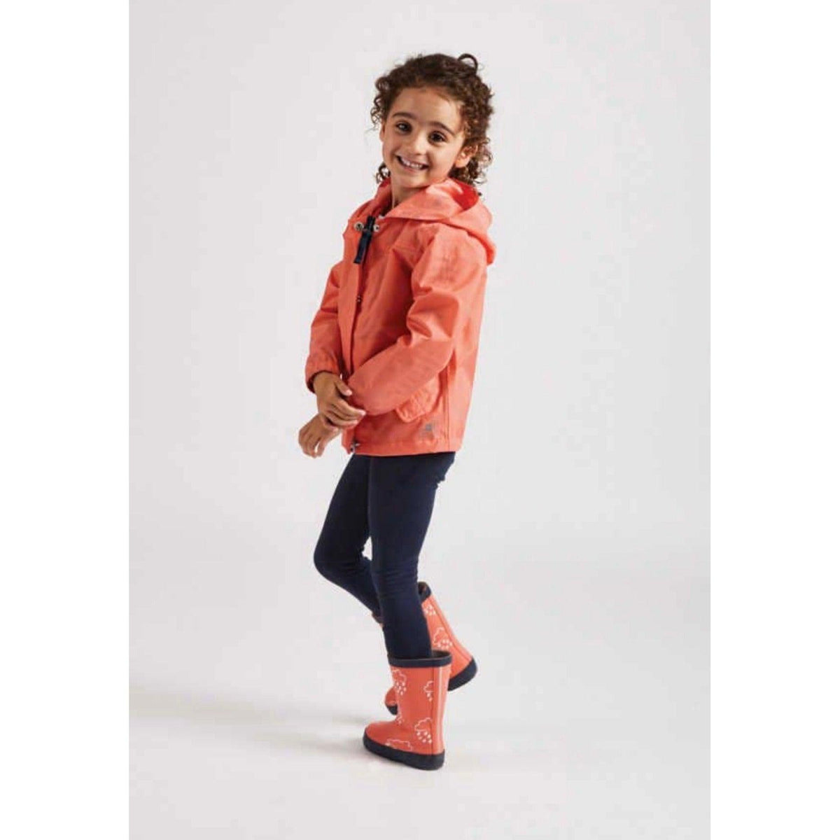 Grass & Air | Kids Coral Rain Jacket | Girls Waterproof Jacket - becauseofadi