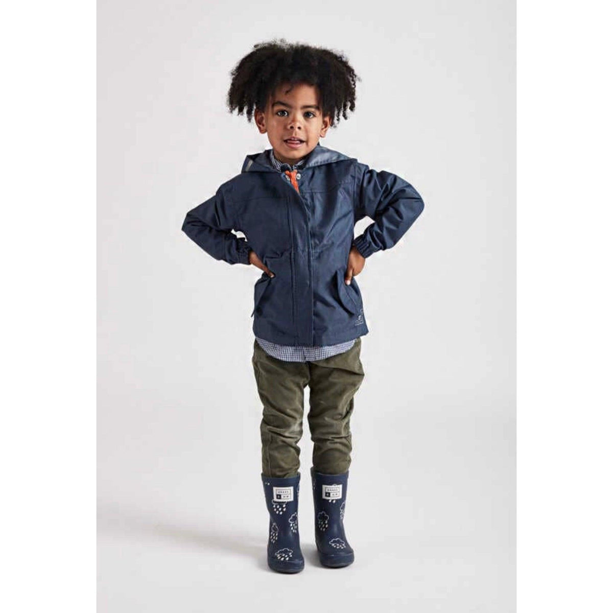 Grass & Air | Kids Navy Rain Jacket | Boys Waterproof Jacket - becauseofadi