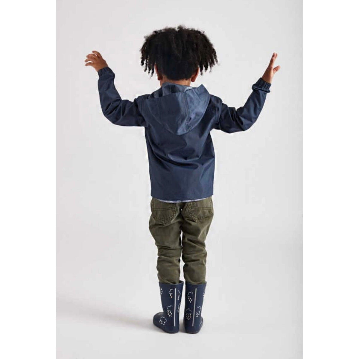 Grass & Air | Kids Navy Rain Jacket | Boys Waterproof Jacket - becauseofadi