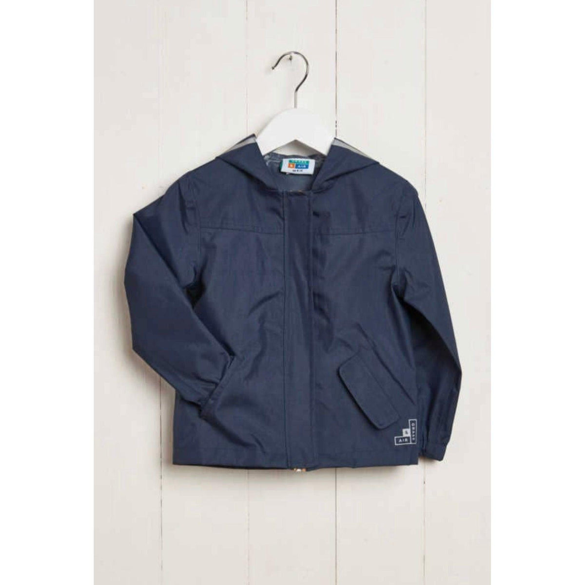 Grass & Air | Kids Navy Rain Jacket | Boys Waterproof Jacket - becauseofadi