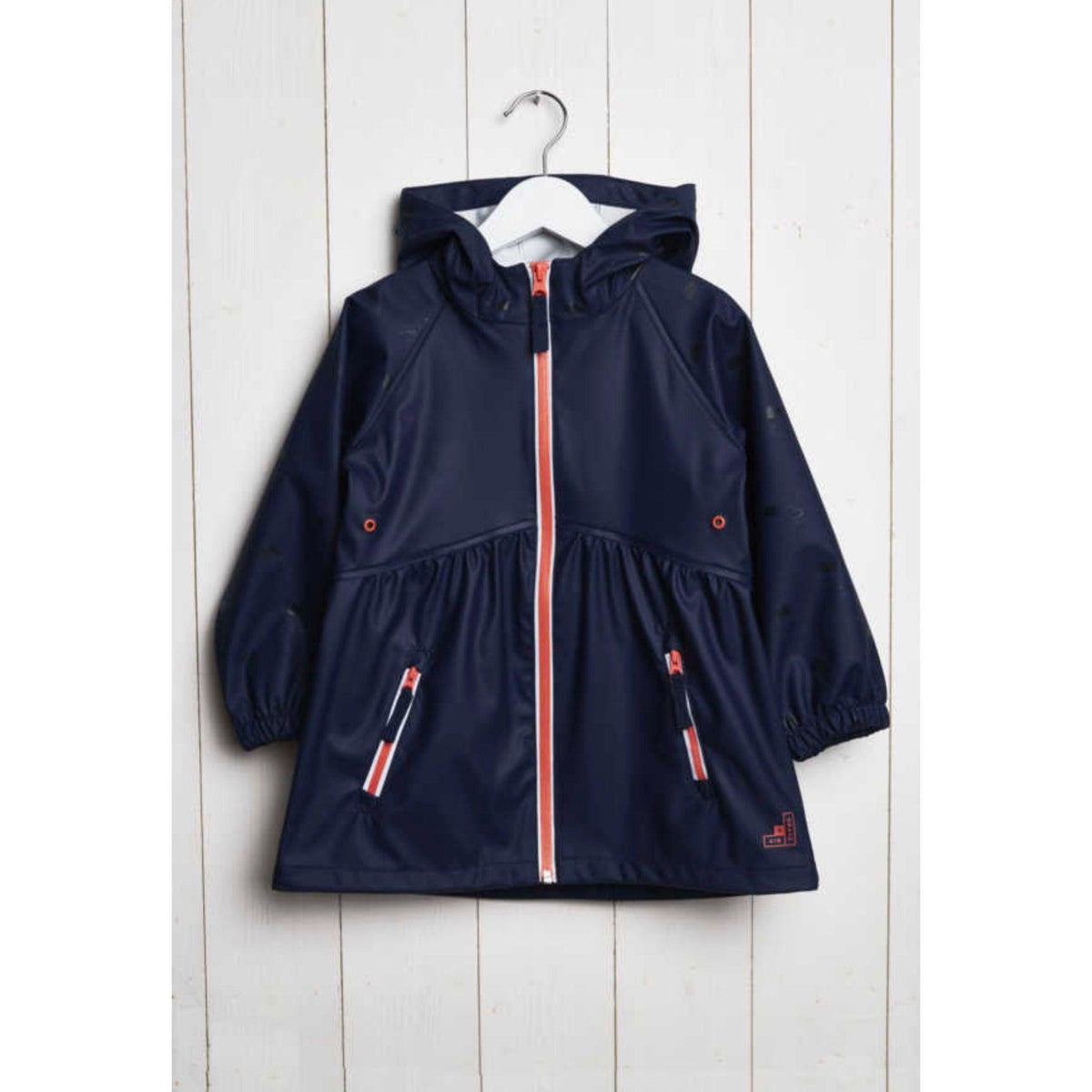 Grass & Air | Kids Navy Raincloud Light Catcher Jacket | Girls Rain Jacket - becauseofadi
