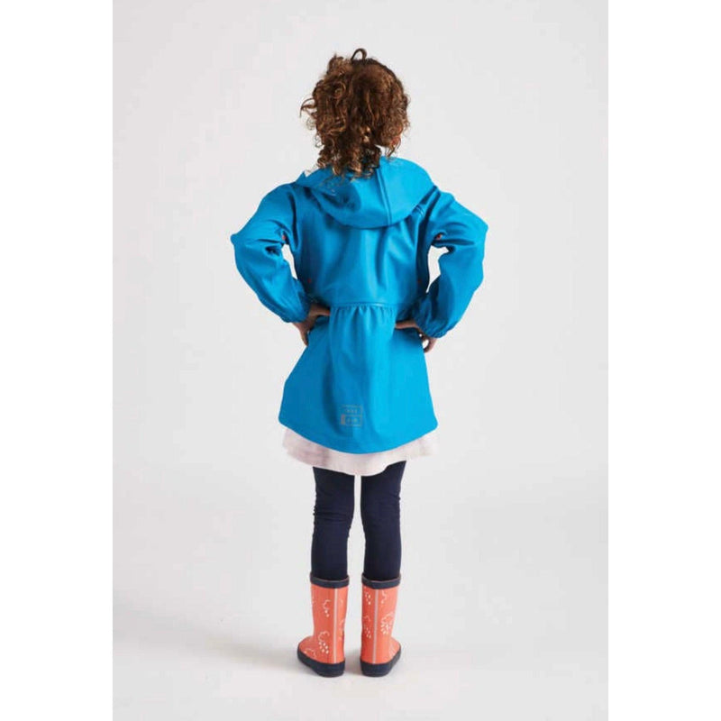 Grass & Air | Kids Turquoise Rain Jacket | Girls Waterproof Jacket - becauseofadi