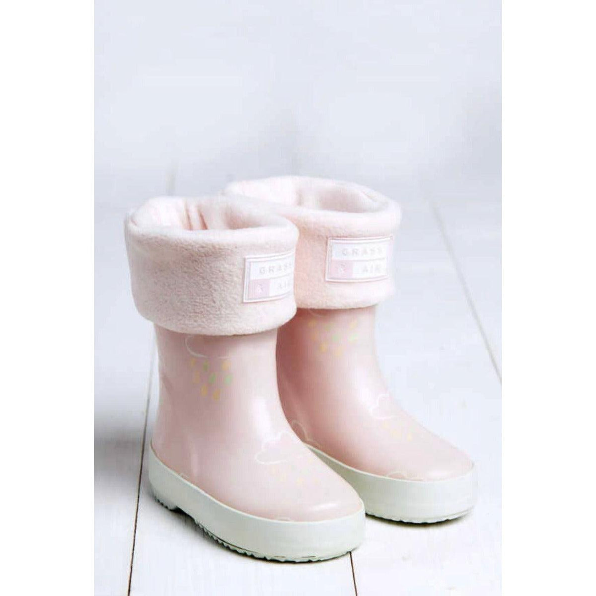 Grass & Air | Kids Welly Socks | Rain Boot Fleece Socks - becauseofadi