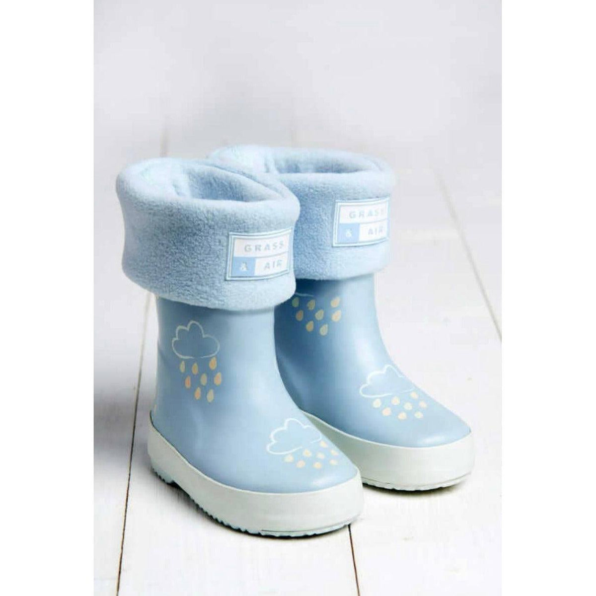 Grass & Air | Kids Welly Socks | Rain Boot Fleece Socks - becauseofadi